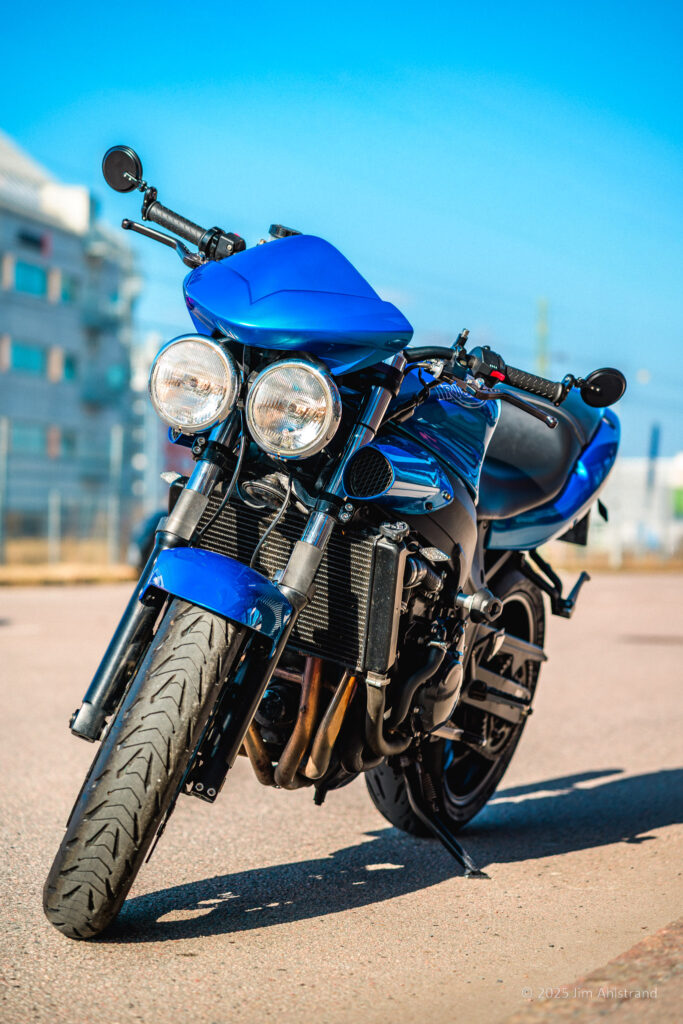 Triumph Motorcycle on a sunny day